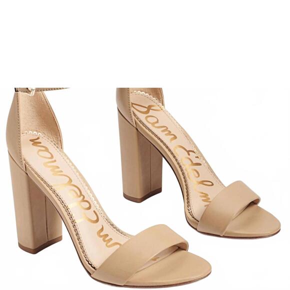 NEW SAM EDELMAN women's yaro heels in nude